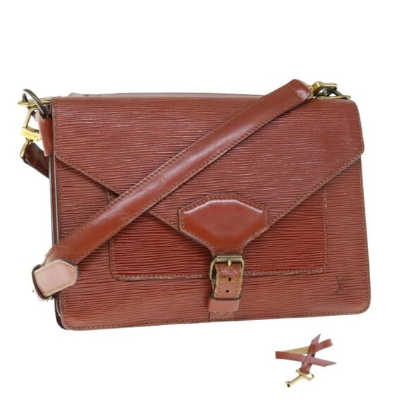 LOUIS VUITTON Epi Biface Hand Bag 2way Brown - Picture 1 of 15